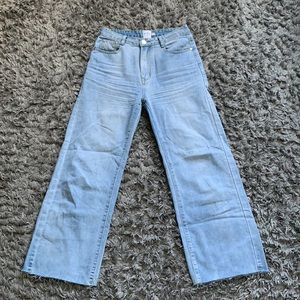 Princess Polly Light Wash Straight Leg Jeans US6